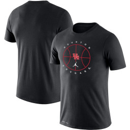 Houston Cougars Jordan Brand Basketball Icon Legend Performance T-Shirt - Black
