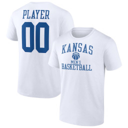 Kansas Jayhawks Fanatics Branded Men's Basketball Pick-A-Player NIL Gameday Tradition T-Shirt - White
