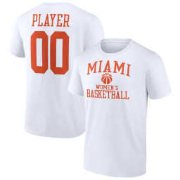 Miami Hurricanes Fanatics Branded Women's Basketball Pick-A-Player NIL Gameday Tradition T-Shirt - White