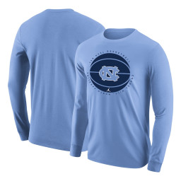 North Carolina Tar Heels Jordan Brand Basketball Long Sleeve T-Shirt - Carolina Blue