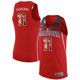 Arizona Wildcats #11 Aaron Gordon Authentic College Basketball Jersey Red
