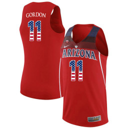 Arizona Wildcats #11 Aaron Gordon Authentic College Basketball Jersey Red