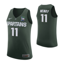 Youth Aaron Henry Michigan State Spartans Green 2019 Final Four Replica College Basketball Jersey