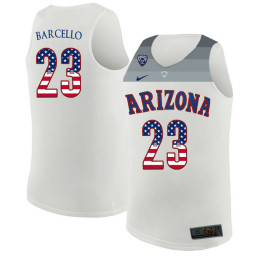 Youth Arizona Wildcats #23 Alex Barcello Authentic College Basketball Jersey White