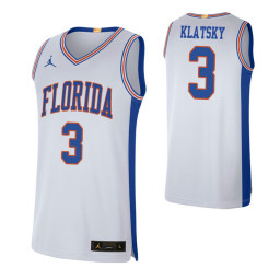 Youth Florida Gators 3 Alex Klatsky Retro Limited Authentic College Basketball Jersey White