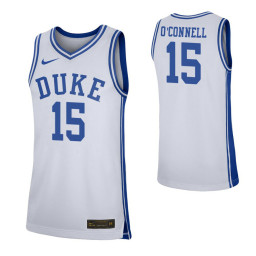 Alex O'Connell Authentic College Basketball Jersey White Duke Blue Devils