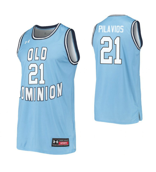 Women's Alfis Pilavios Authentic College Basketball Jersey Blue Old Dominion Monarchs