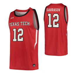 Andrei Savrasov Replica College Basketball Jersey Red Texas Tech Red Raiders