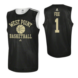 Youth Army Black Knights #1 Jordan Fox Practice Authentic College Basketball Jersey Black