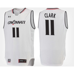 Cincinnati Bearcats #11 Gary Clark White Road Authentic College Basketball Jersey