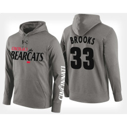 Cincinnati Bearcats #33 Nysier Brooks Gray Hoodie College Basketball