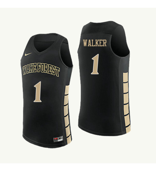 Women's Wake Forest Demon Deacons #1 Destini Walker Authentic College Basketball Jersey Black