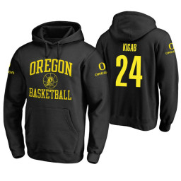 Oregon Ducks #24 Abu Kigab Men's Black College Basketball Hoodie