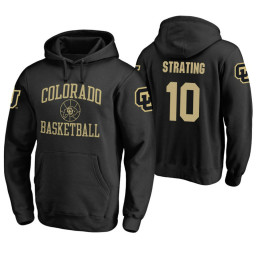 Colorado Buffaloes #10 Alexander Strating Men's Black College Basketball Hoodie