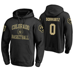 Colorado Buffaloes #0 D'Shawn Schwartz Men's Black College Basketball Hoodie