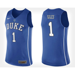 Duke Blue Devils #1 Harry Giles Blue Home Authentic College Basketball Jersey