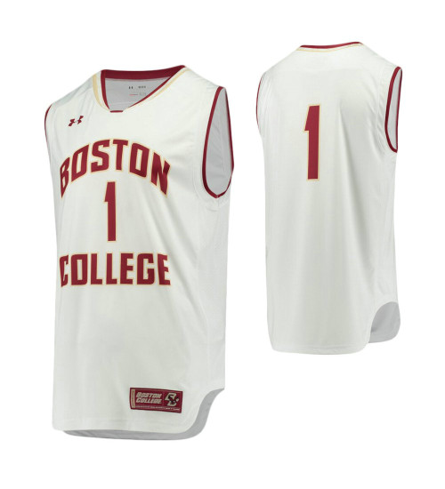 Women's Boston College Eagles #1 Performance Basketball Authentic College Basketball Jersey White