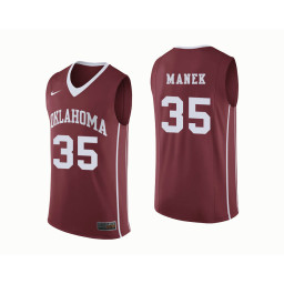 Women's Oklahoma Sooners #35 Brady Manek Authentic College Basketball Jersey Crimson