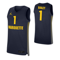 Marquette Golden Eagles #1 Brendan Bailey Navy Replica College Basketball Jersey