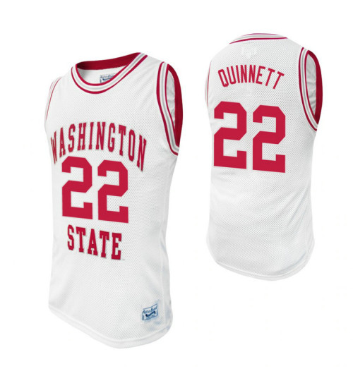 Washington State Cougars #22 Brian Quinnett White Authentic College Basketball Jersey