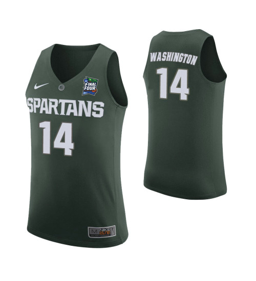 Brock Washington Michigan State Spartans Green 2019 Final Four Authentic College Basketball Jersey