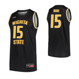 Wichita State Shockers #15 Brycen Bush Black Replica College Basketball Jersey