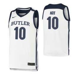 Butler Bulldogs Bryce Nze Replica College Basketball Jersey White