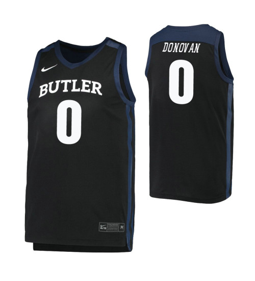 Women's Butler Bulldogs #0 Campbell Donovan Black Authentic College Basketball Jersey