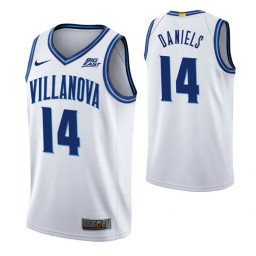 Youth Villanova Wildcats #14 Caleb Daniels White Authentic College Basketball Jersey