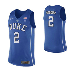 Duke Blue Devils #2 Cam Reddish Performace Authentic College Basketball Jersey Royal