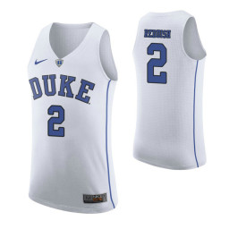 Duke Blue Devils #2 Cam Reddish Replica College Basketball Jersey White