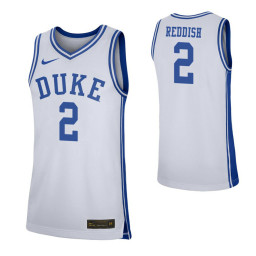 Cam Reddish Authentic College Basketball Jersey White Duke Blue Devils