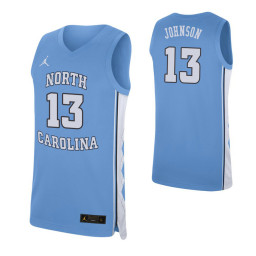 North Carolina Tar Heels #13 Cameron Johnson Carolina Blue Authentic College Basketball Jersey