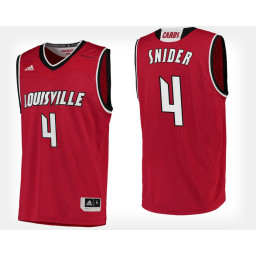 Youth Louisville Cardinals #4 Quentin Snider Red Home Authentic College Basketball Jersey
