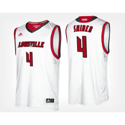 Youth Louisville Cardinals #4 Quentin Snider White Road Authentic College Basketball Jersey