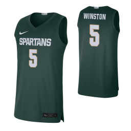 Michigan State Spartans 5 Cassius Winston Alumni Limited Authentic College Basketball Jersey Green