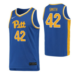 Pittsburgh Panthers #42 Chayce Smith Royal Authentic College Basketball Jersey
