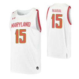 Women's Maryland Terrapins 15 Chol Marial Replica College Basketball Jersey White