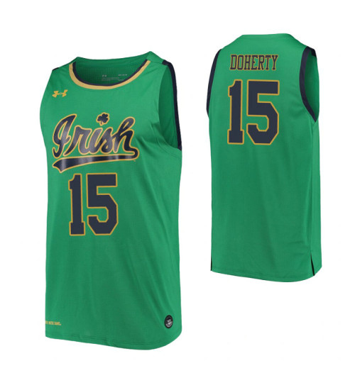 Women's Chris Doherty Authentic College Basketball Jersey Kelly Green Notre Dame Fighting Irish
