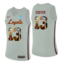 Loyola (Chi) Ramblers #13 Clayton Custer Authentic College Basketball Jersey White