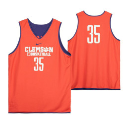 Clemson Tigers Orange Team-Issued #35 Authentic College Basketball Jersey from the Basketball Program
