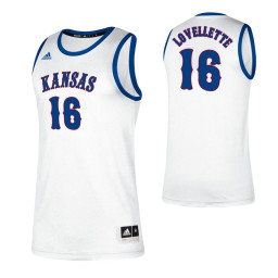 Kansas Jayhawks #16 Clyde Lovellette White Authentic College Basketball Jersey
