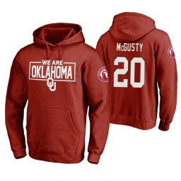 Oklahoma Sooners #20 Kameron McGusty Men's Crimson College Basketball Hoodie