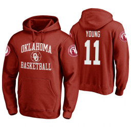 Oklahoma Sooners #11 Trae Young Men's Crimson College Basketball Hoodie