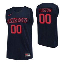 Dayton Flyers 00 Custom College Basketball Jersey Navy