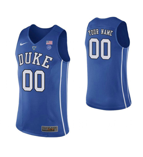 Men's Duke Blue Devils Custom College Basketball Authentic Performace Jersey Royal