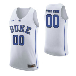 Men's Duke Blue Devils Custom College Basketball Authentic Jersey White