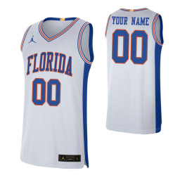 Florida Gators 00 Custom College Basketball Retro Limited Jersey White