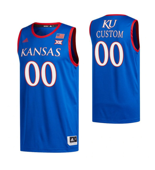 Kansas Jayhawks Custom College Basketball Authentic Jersey Royal