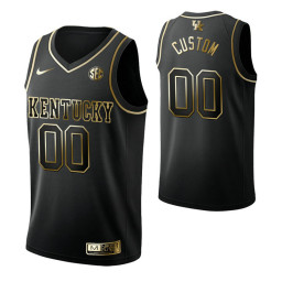 Kentucky Wildcats Custom Limited Golden Edition Jersey Black